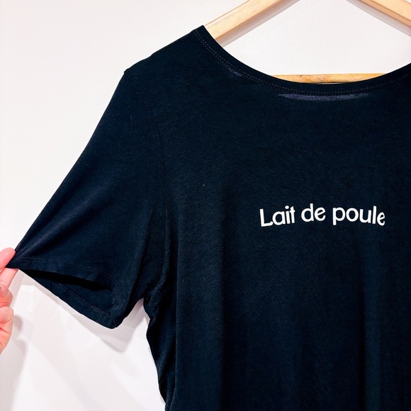 🌼NWOT🌼 LAIT DE POULE – Black maternity & nursing t-shirt | Size XL * - Picture 3 of 7